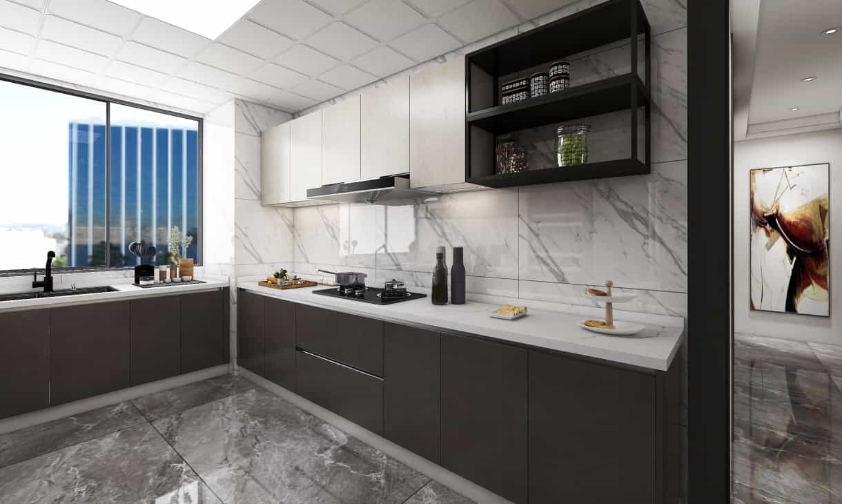 high end contemporary style design u-shape uv coating kitchen cabinet-best china custom cabinetry maker-nexthome (2)