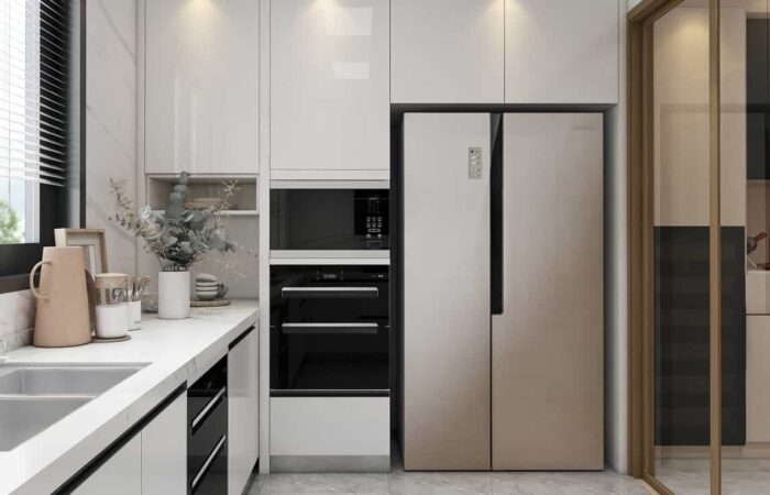 high quality contemporary style design white finish lacquer u-shape kitchen cabinet-best custom home cabientry manufacturer in china-nexthome (3)