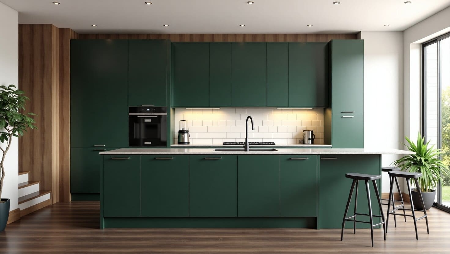 deep green custom kitchen cabinet China