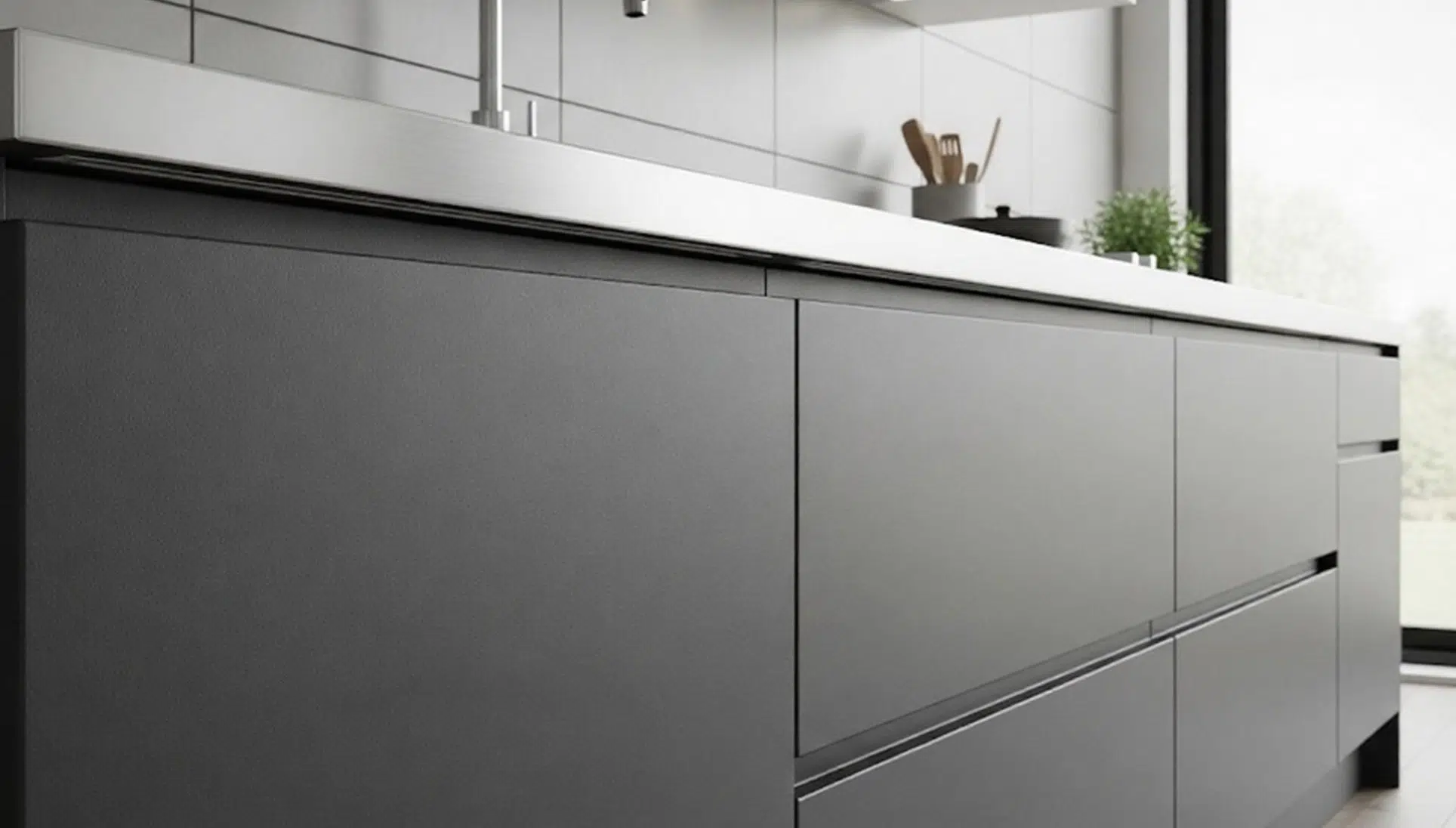 China custom kitchen cabinet of Fire-resistant & Wear-resistant Finishes