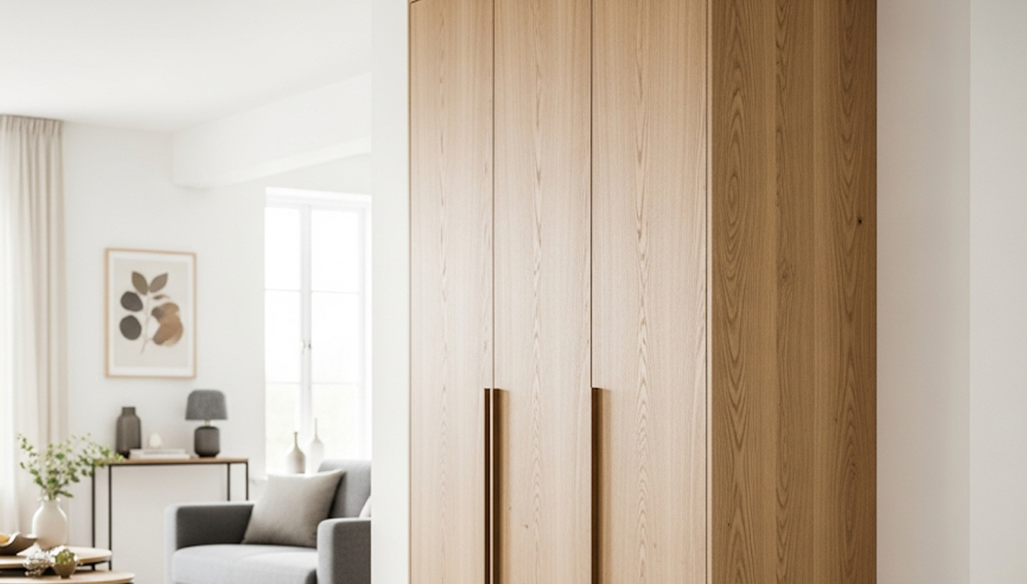 tall wardrobe with Thin handles or narrow doors