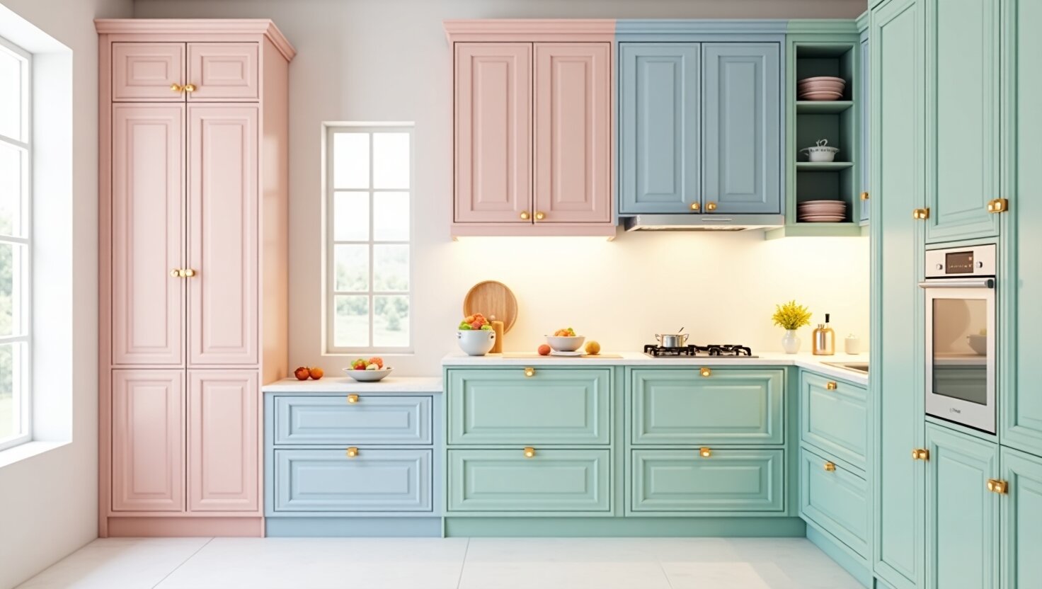 Luxury Macaron Custom Kitchen Cabinets：Chic, Not Cutesy-NextHome