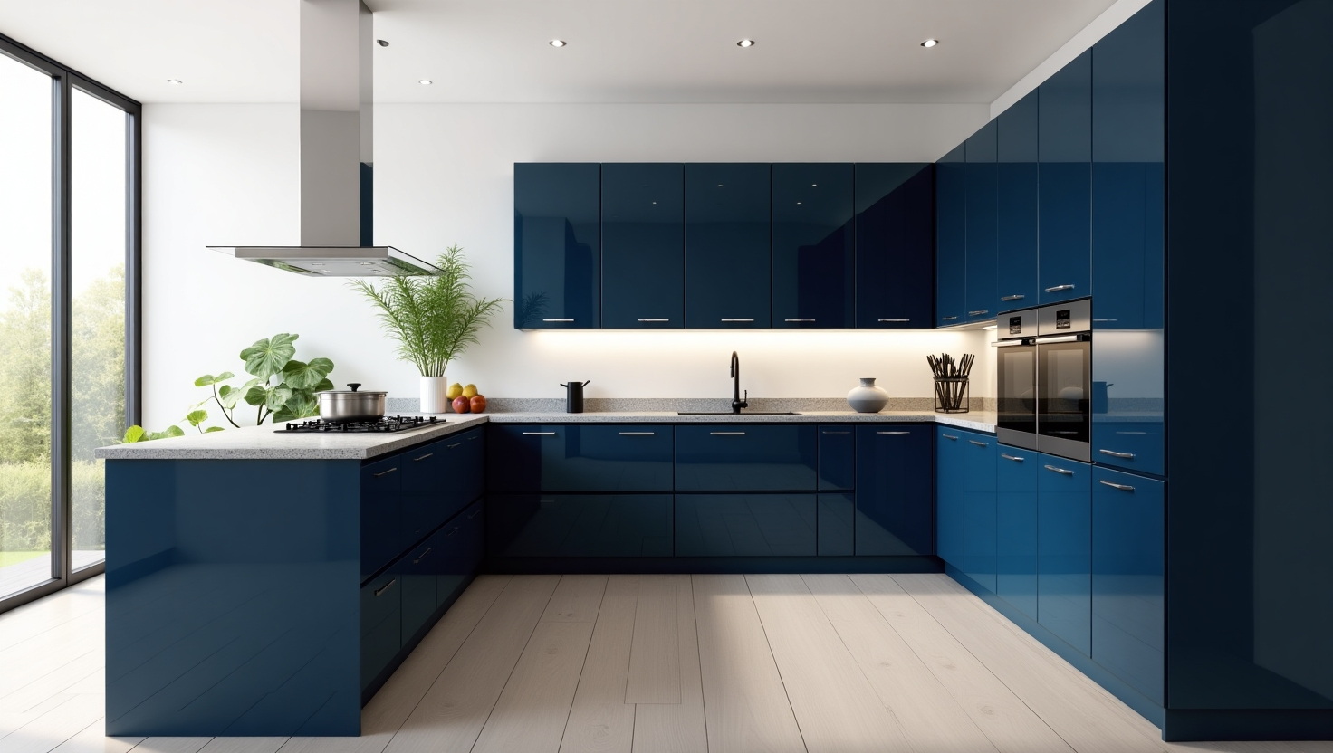 Single-Color Kitchen Cabinets